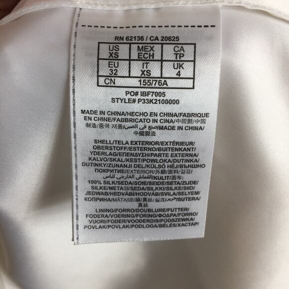 Guess By Marciano | Ivory Silk Peasant Mini Dress - Picture 6 of 6